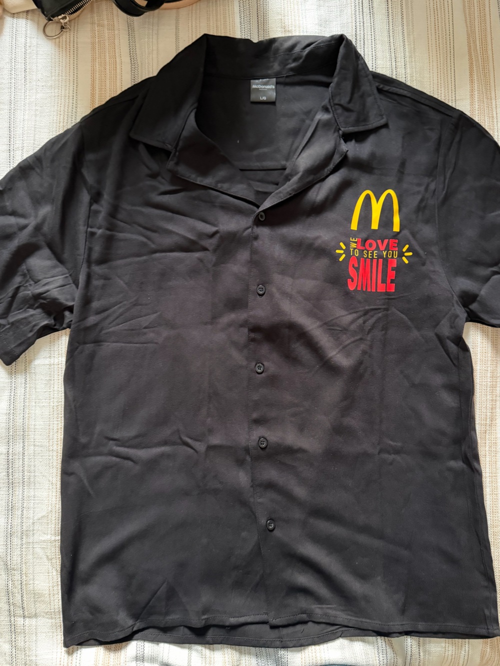 McDonald's Black Polo with Yellow & Red Logo